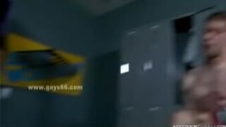 Huge sexy stud fucked deep in his ass by pair of boys with big chests porn video